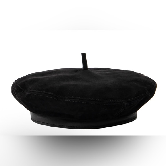 Anthropologie & Trina Turk Providence Beret / suede & leather - NWT main image 12